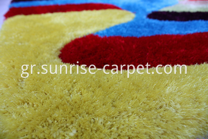 Polyester 3D Shaggy Rug with Multi Color